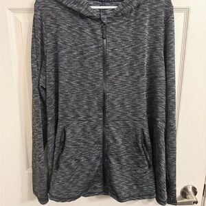LIVE Active Women's Black Heather Zip-Up Hoodie size 18/20
